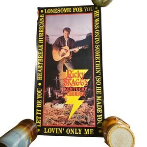 Ricky Skaggs Kentucky Thunder Vintage 1989‎ Promo Album Poster 12x23 CBS Country